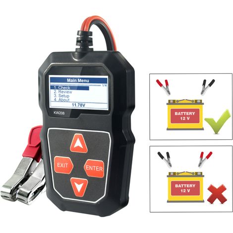 Testeur de charge de batterie de voiture 12V, analyseur d'alternateur automobile professionnel, Test de tension de forme d'onde pour bateau et moto (1/5)