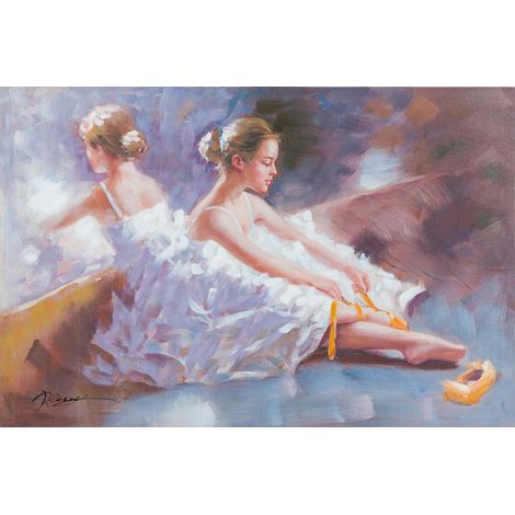 Hand -painted made ballerine oil painting on canvas
