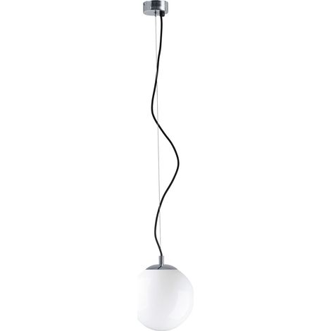 Suspension OXY E27 40W ⌀200mm Cristal opalisé Chromé (1/2)