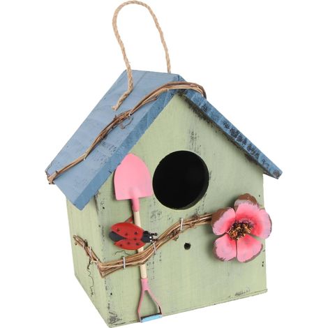 Piece Handmade Birdhouse Hanging Shelter for Birds, Adorable Outdoor Decoration and Natural Bird Shelter from Predators (1/5)