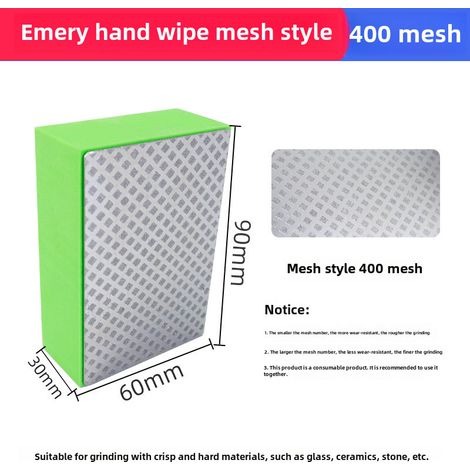 Outil de coupe pour carreaux de céramique, meule pour bordures de verre, outil de polissage diamanté pour bordures, plaque de pierre, outil de nettoyage manuel Emery (Mesh 400) (1/5)