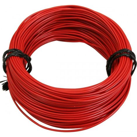 Bobine de fil électrique rouge multibrin 1.50mm² x 50m faisceau