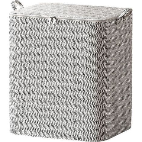 Sac de rangement en tissu 150 L pour couvertures et vêtements, fermeture éclair, idéal pour organiser votre garde-robe (1/5)
