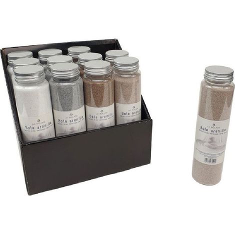 TrAdE Shop Traesio - Set 12 Pz Barattolo Con Sabbia Colorata Decorazione Della Casa Decorativi 133685 -