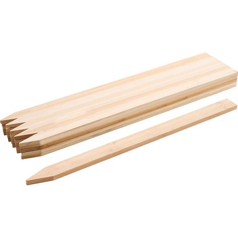 Mophorn Postes de Madera para Valla de Jardín, 25 Unidades, Medidas de 12,7 x 38,1 x 914,4 mm con Púas, Ideales para Cercas de Sedimentos, Delimitación de Patios y Líneas de Base (1/5)