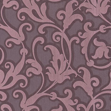 BRICOFLOR Papier peint baroque Tapisserie baroque Papier peint intissé Gris Violet - 10,05 x 0,53 m (1/5)
