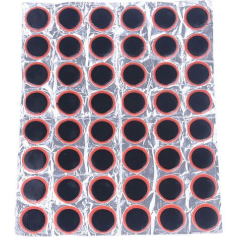 Pack de 48 patchs de réparation de pneus 25mm – Caoutchouc haute qualité – Étanchéité optimale – Pour vélo, moto et chambre à air (1/5)