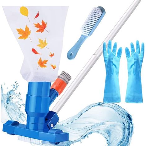 Aspirateur de piscine,kit de nettoyage de piscine,aspirateur de fond de piscine portable avec poignée en 5 parties,pour piscines hors sol (1/4)