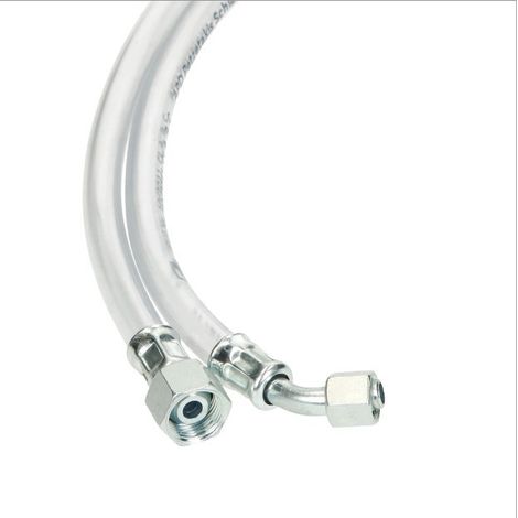 Flexible transparent 1000 mm 3/8'' ÜM 8 LL coude 45°