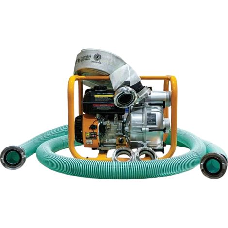 JCB Benzin-Wasserpumpe Komplettset JCB-WP80P24/KPL 7,5 PS Klarwasserpumpe 5 m Saugschlauch 3" 20 m CNBOP Druckschlauch 2x Storz 75 mm 966 l/min (1/5)