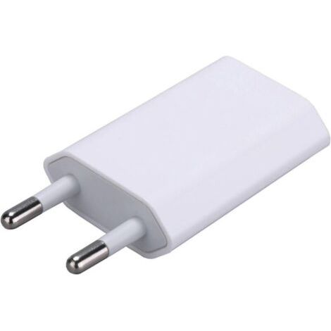 royaluxe-Chargeur USB 5V/1A Adaptateur de Prise USB pour téléphone Portable, smartwatch, Écouteurs,Tablette,Lecteur ebook, Blanc