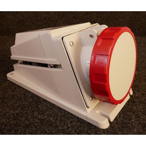 Prise socle saillie 3P+N+T 63A femelle 346-415V 50/60Hz rouge entrée métrique 6h étanche IP66/67 OPTIMA (1/2)