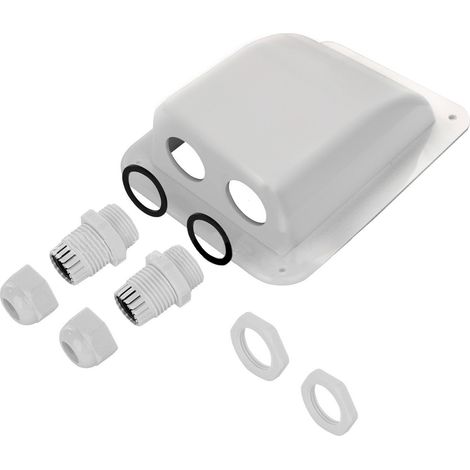 RV roof waterproof junction box solar photovoltaic plastic bracket double hole ABS photovoltaic outdoor supplies accessories - junction box - ABS (1/4)