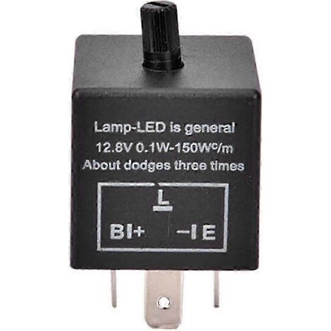 Elektronisches LED-Blinkerrelais mit einstellbarer Blinkfunktion für Blinker (CF13 JL-02) für Auto und Motorrad (SZRH AS)
