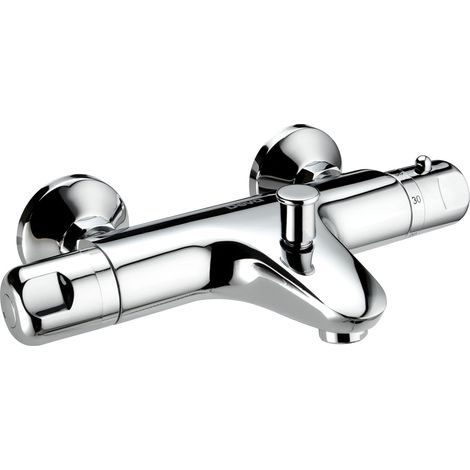 Deva Dynamic Thermostatic Bath Shower Mixer Tap Wall Mounted - Chrome (1/2)