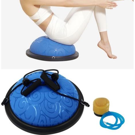 Ballon de fitness - V GEBY - 46x46x20 cm - Antidérapant - Multifonctionnel - Effet de massage (1/4)