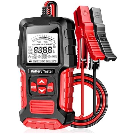 Testeur de batterie voiture, 12 V/24 V, 3 Ah - 200 Analyseur numérique voiture système manivelle charge pour ATV, camion, SUV, bateau