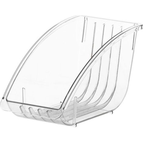 Distributeur d'assiettes en papier, support vertical pour assiettes, organiseur en plastique pour assiettes à dîner, salades, desserts, rangement pour comptoir de cuisine (1/4)