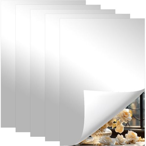 Miroir Adhesif Mural 20 x 30cm Flexibles Feuilles Miroir Autocollant sans Verre Acrylique Miroirs à Coller Carrés Carrelage Murale pour Salle Chambre Coucher Salon Dressing Mur Fond TV (1/5)