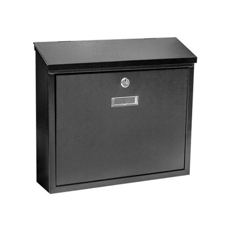 Buzón WADFOW de chapa galvanizada 0.6 mm, 11.5 L, con alero y puerto abatible (1/2)