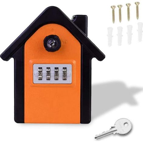 Cassetta di sicurezza per chiavi da parete con codice digitale e chiavi di emergenza, grande cassetta di sicurezza per chiavi XL, cassaforte per chiavi da esterno per casa, ufficio, fabbrica, garage (