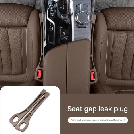 Autositz-Platzhalter, Organizer, Ablagefach mit Fallschutz, Sitzschlitz-Füller, neues Modell, universelles Autositzzubehör, 1 Paar, braun