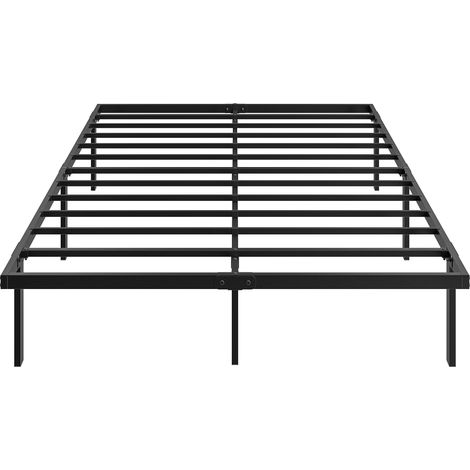 HOMCOM 4ft6 Double Bed Frame with Underbed Storage, No Box Spring Needed (1/5)