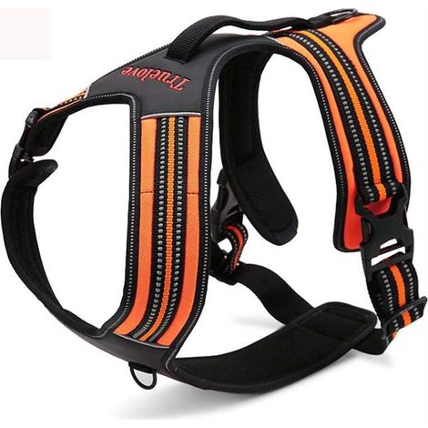 Harnais pour chien confortable et réglable, gilet de sécurité réfléchissant pour promenades et activités en plein air (1/5)