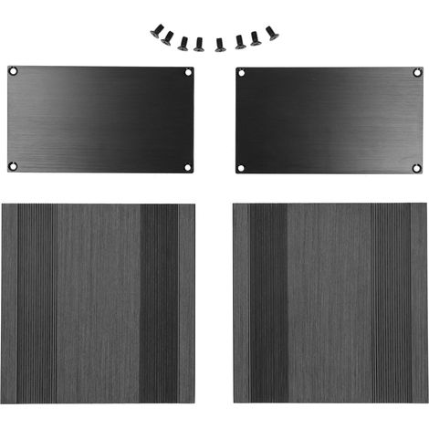 Boîtier Projet en Alliage d'Aluminium pour Ampli Tube HIFI Split Type Noir Brossé 82,2x145x150mm avec Vis (1/5)