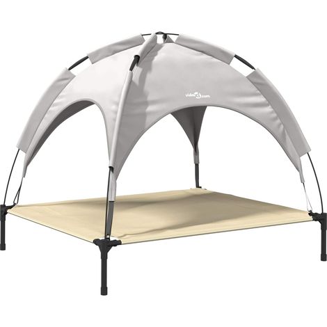 vidaXL Cama para perro 90 x 81 x 80,5 cm Acero Gris Plateado (1/2)