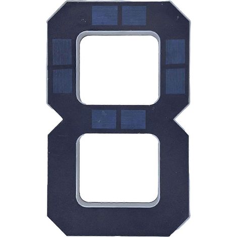 Plaque d'adresse solaire LED avec numéro de maison pour entrée de jardin ou garage - 8 (1/4)
