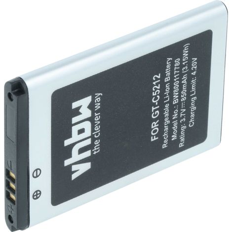 vhbw Akku kompatibel mit Samsung SGH-E1107, SGH-E1100, SGH-D730, SGH-E1080, SGH-E1120, SGH-E1110 Handy Smartphone Telefon (850 mAh, 3,7 V, Li-Ion) (1/5)