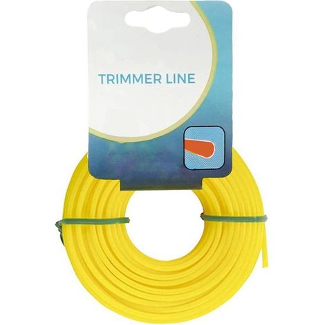 Dapetz ® 15m 2.4mm Strimmer Wire Universal String Trimmer Line Nylon Strimmer Cord 1.2mm 1.6mm 2mm 2.4mm 3.0mm Grass Strimming Cable for Garden Weeds Flower Beds (2.4mm x 15m) (1/5)