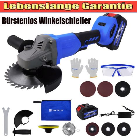 Meuleuse d'angle sans fil 115mm Flex 21V Tronçonneuse Meuleuse avec batterie