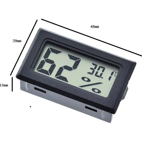 5 mini igrometri termometri digitali per interni, igrometro, temperatura e umidità con gradi per cantine, giardini, seminterrati, armadi, frigoriferi, ecc. (1/4)