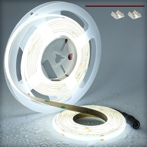 Ruban LED COB 24V Blanc Froid 6000K 5M Étanche IP65 Extérieur (1/5)