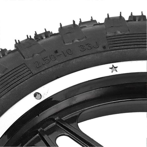 Pneus en caoutchouc pour roue avant de 2,5 à 10 pouces, compatibles avec les motos tout-terrain 47cc/49cc. (1/5)