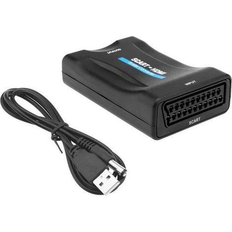 Convertisseur Vidéo Audio - Non spécifié - SCART vers HDMI - 1080P/720P - Plug and Play - Léger (1/4)