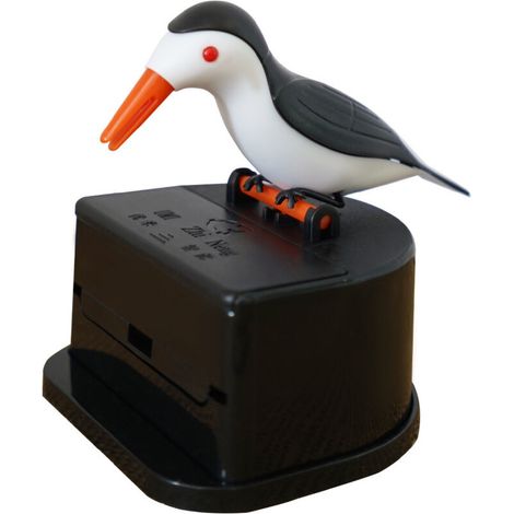 Kleiner Zahnstocherspender in Vogelform, kreativer Zahnstocherspender in Vogelform, Zahnstocherhalter mit 100 Zahnstochern (schwarz) (1/2)