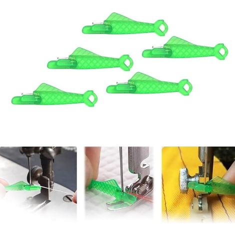 Enfile-aiguilles pour machine à coudre, aiguille de machine à coudre, enfile-aiguilles DIY, outil d'enfilage automatique, enfile-aiguilles à boucle rapide pour machine à coudre (Vert 5 PC)3cm (1/5)