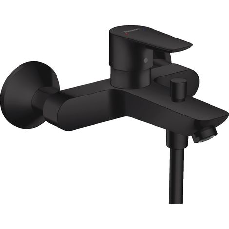Talis E Mitigeur bain/douche avec Limiteur de température, Noir mat (71740670) (1/10)