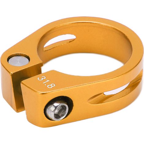 Collier de tube de selle en alliage d'aluminium pour vélo de montagne et route, serrure de tige de selle dorée (1/5)