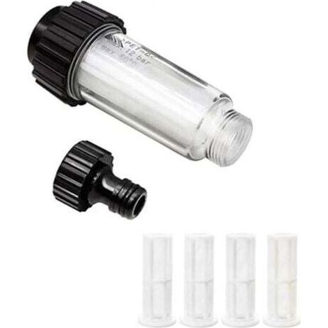 CSPARKV Kit de filtres à eau 3/4" Préfiltre à eau avec 4 filtres et adaptateur rapide pour nettoyeur haute pression, pompe de jardin, arrosage de jardin, camping-car (1/5)