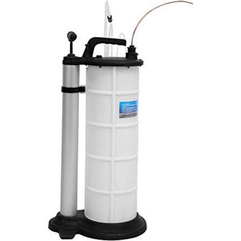 Zoternen Pompa di aspirazione olio da 9 litri, pompa manuale con 3 tubi flessibili, funzionamento manuale per auto e moto.