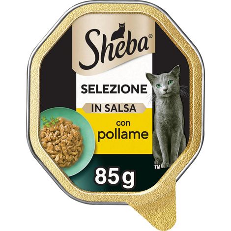 Sheba Selezione in Salsa con Gustoso Agnello e Pollo 85 g - Cibo per Gatto - 22 Confezioni (1/5)