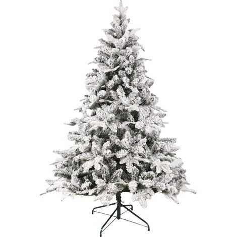 Rebecca Mobili Albero di natale Innevato Finto Artificiale da 180 cm Folto Realistico 1249 Rami (1/5)