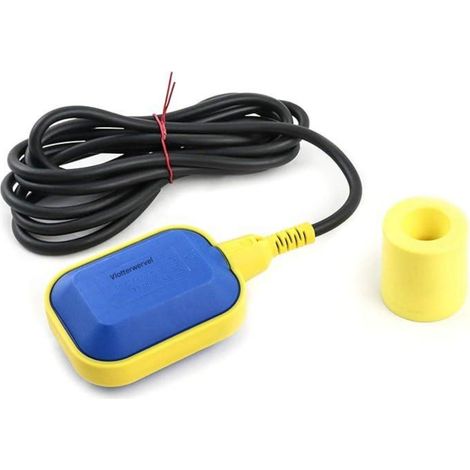 Interruptor De Nivel De Agua - Flotador Rectangular Con Cable De 3 M - IP65 - 0 A 65 Grados C - 250 V 8 A - 380 V 4 A - Contrapeso Ajustable - Para Tanques Y Bombas De Agua Sucia (1/5)