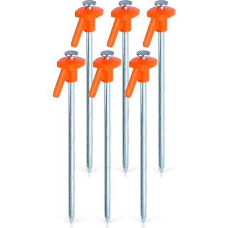 Zeltnägel, stabile Metall-Zeltnägel, 21 cm, 6 Stück