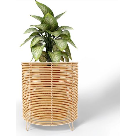 Vaso da Terra Rotondo - Stile Boho - 28 CM - Laers Naturale (1/5)