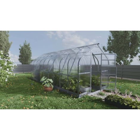 Serre polycarbonate larg 2,50 m Jura Standard, Long 6 m, Épaisseur 4 mm